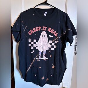 ‘Creep it Real’ Pebby Forevee side slit tee